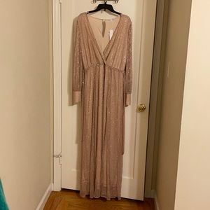 Baltic Born Abigail Sparkle Gown Champagne NWT